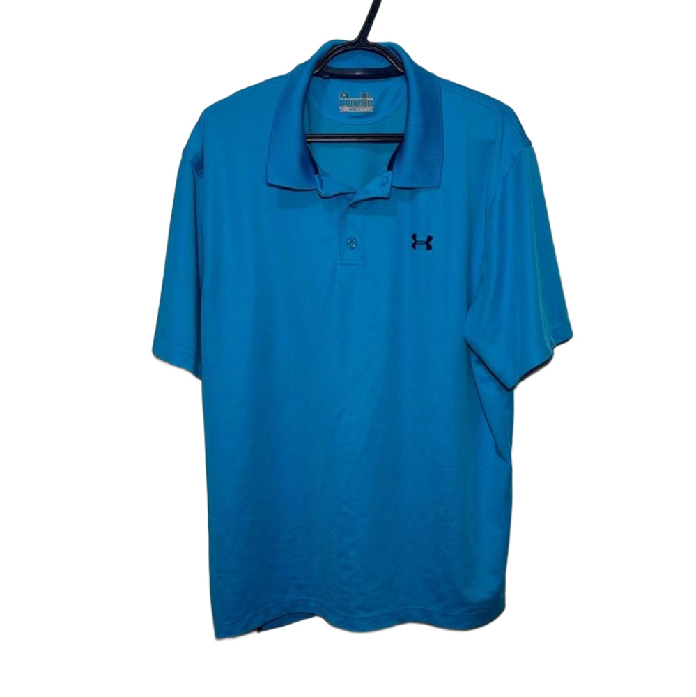 Men's Under Armour HeatGear Loose Fit Polo Shirt XL Blue